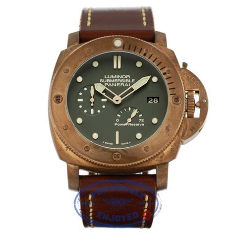 panerai bronz|panerai submersible bronzo green dial.